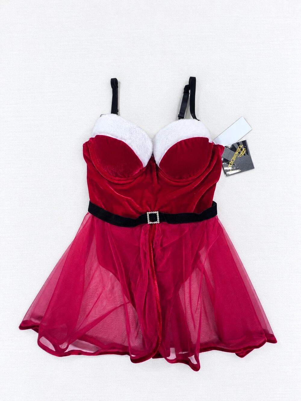 Seductivewear by Cinema Etoile Holiday Santa Babydoll Lingerie size S